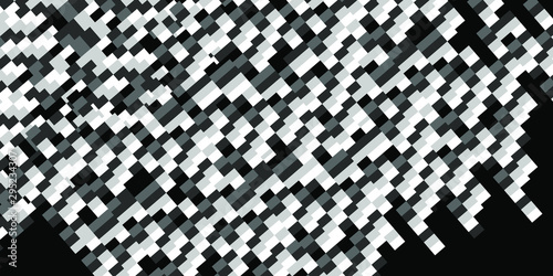 Dynamic flow black white shapes. Digital glitch abstract Vector   background