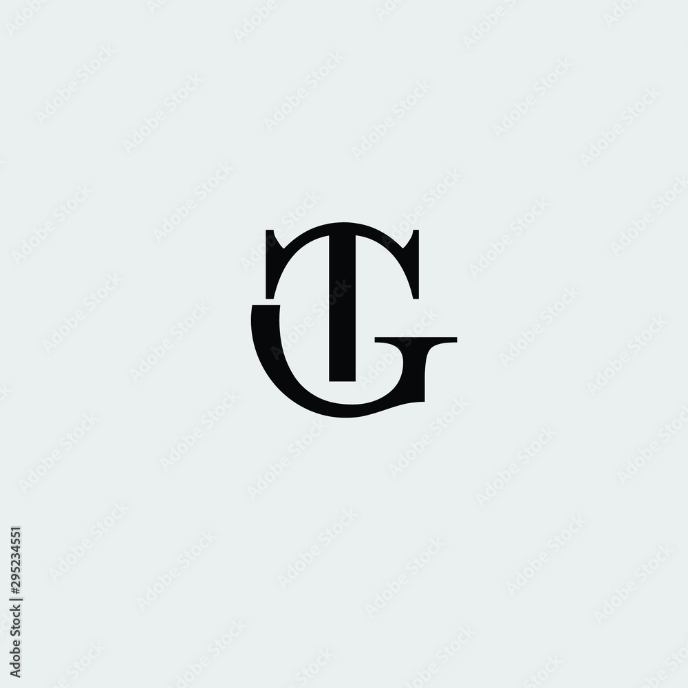 TG initilas letters logo icon vector TG initilas letters logo icon vector