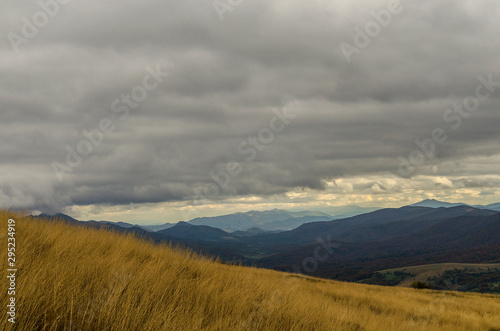 Fototapeta Naklejka Na Ścianę i Meble -  Panorama z połoniny Wetlińskiej Bieszczady
