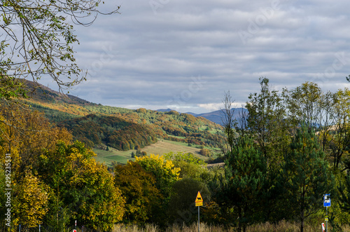 Fototapeta Naklejka Na Ścianę i Meble -  Bieszczady panorama z połoniny Wetlińskiej 