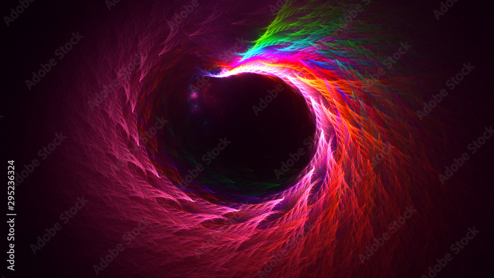 Fototapeta premium 3D rendering abstract colorful fractal light background