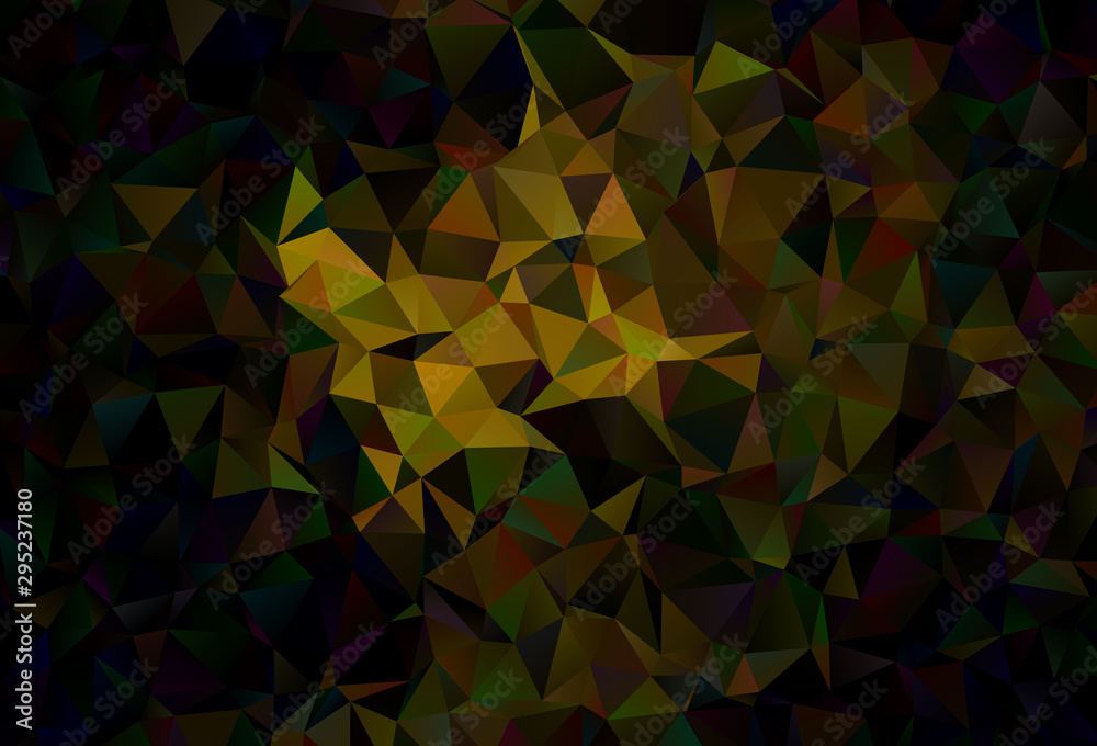 Obraz premium Dark Yellow vector abstract mosaic background.