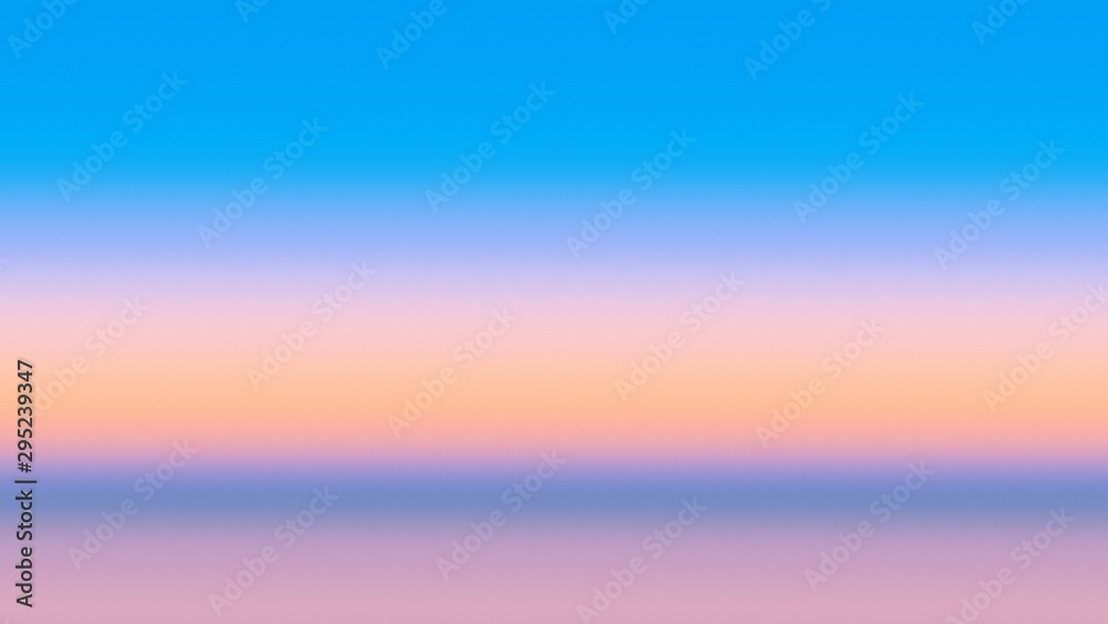 Blue sky background gradient day, abstract horizon.