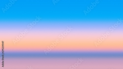 Blue sky background gradient day, abstract horizon.