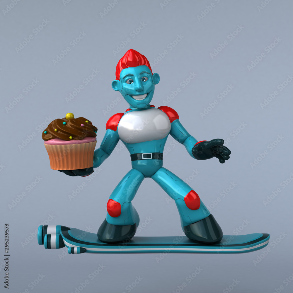 Red Robot - 3D Illustration Red Robot - 3D Illustration