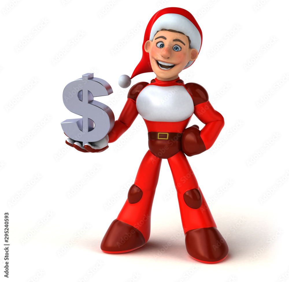 Fun Super Santa Claus - 3D Illustration Fun Super Santa Claus - 3D Illustration