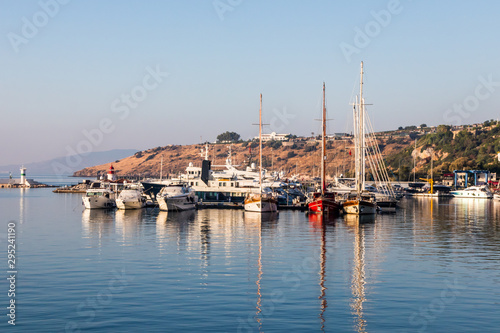 Yachts moored in the inner harbour area © Kevin Hellon