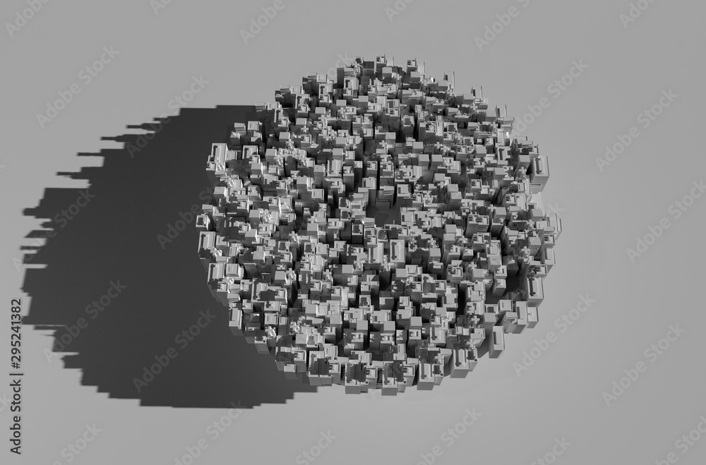 City Center 3d rendering, illustration 3d City Center 3d rendering, illustration 3d