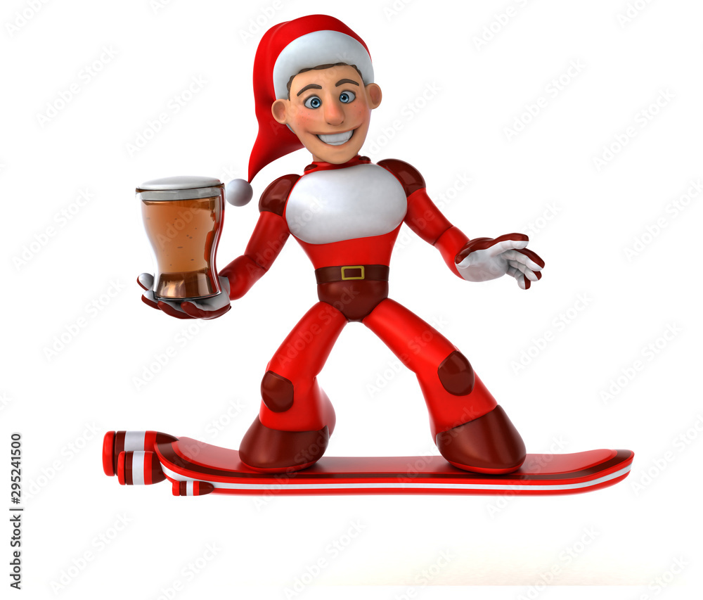Fun Super Santa Claus - 3D Illustration Fun Super Santa Claus - 3D Illustration