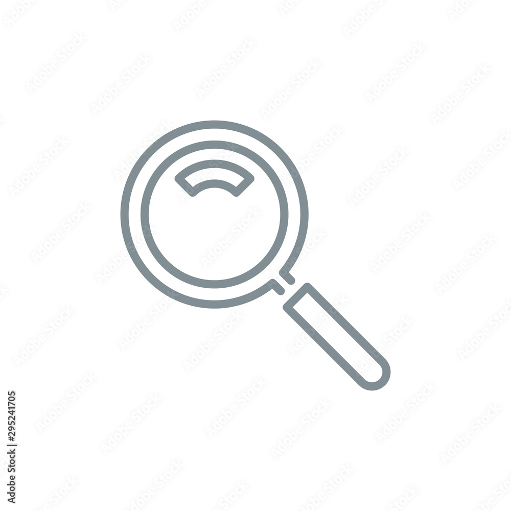 zoom scale with magnifier glass outline flat icon. Single quality outline logo search symbol for web design mobile app. Thin line design logo sign. Loupe zooming lens icon isolated on white background zoom scale with magnifier glass outline flat icon. Single quality outline logo search symbol for web design mobile app. Thin line design logo sign. Loupe zooming lens icon isolated on white background