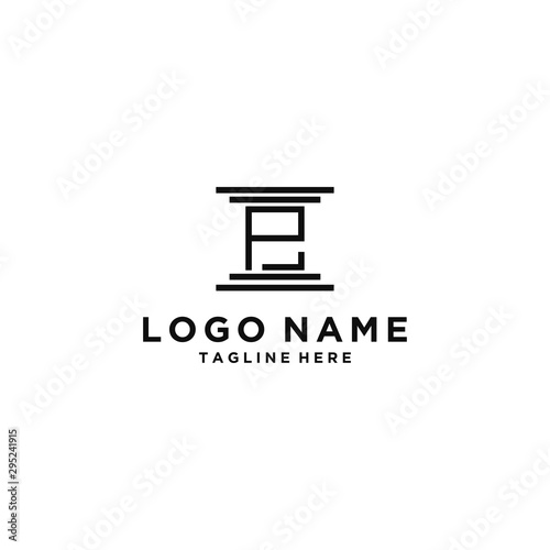 logo design inspiration for companies from the initial letters of the P logo icon. -Vector