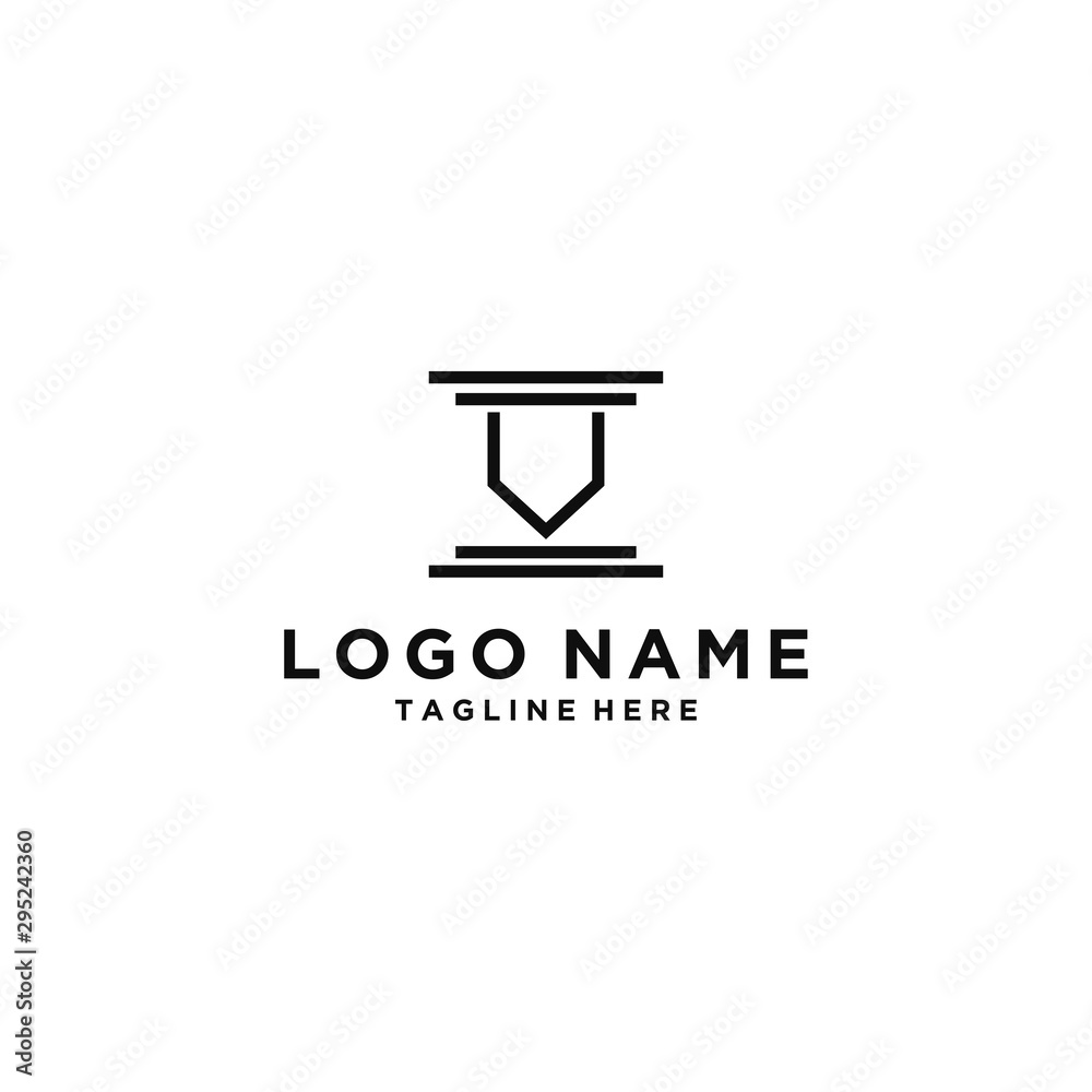 logo design inspiration for companies from the initial letters of the V logo icon. -Vector