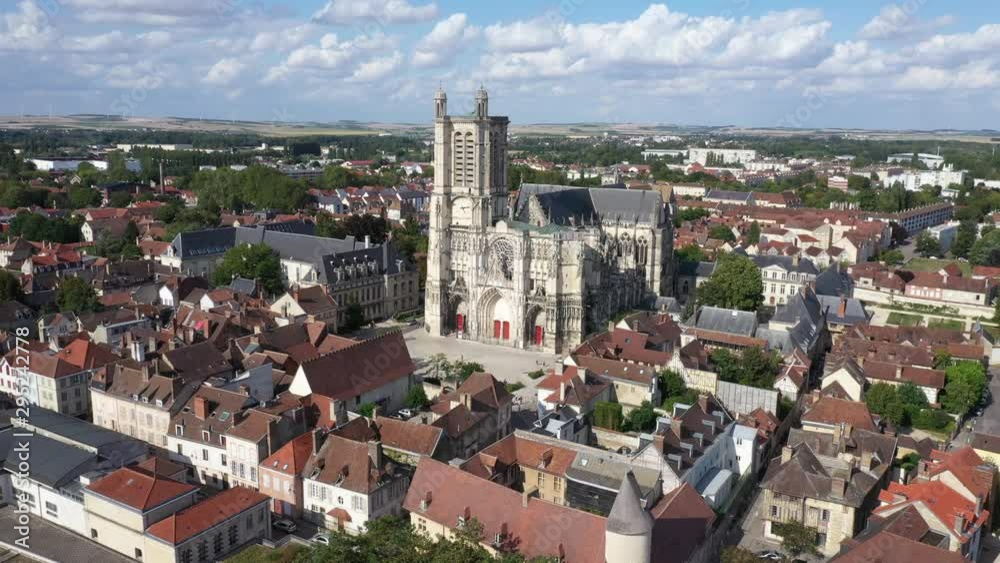 Troyes, Aerial view of Saint-Pierre-et-Saint-Paul Cathedral