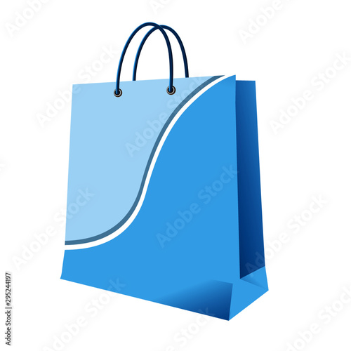 Shopping Paper Bag - Cartoon Vector Image