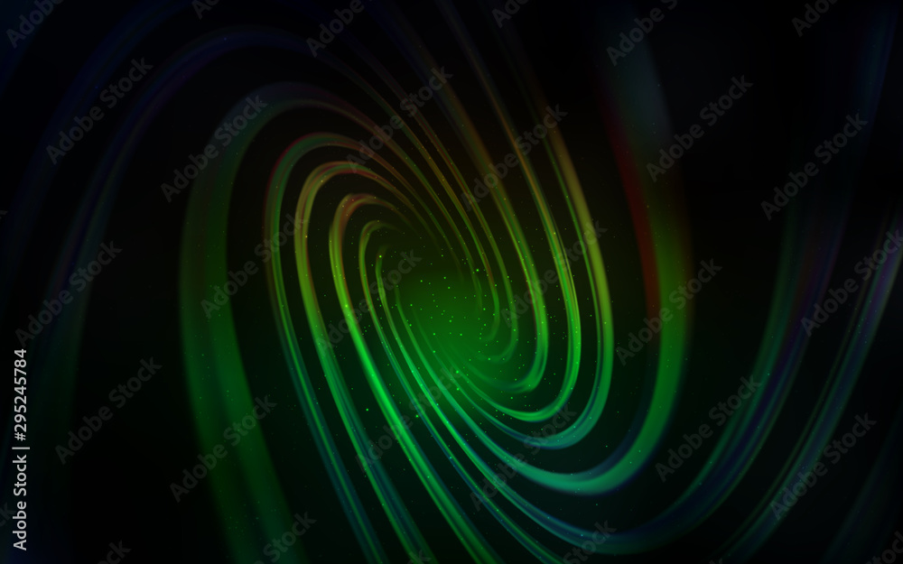 Fototapeta premium Dark Green, Red vector texture with milky way stars. Modern abstract illustration with Big Dipper stars. Pattern for futuristic ad, booklets.