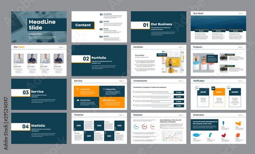 Set of vector blue and white slide templates with abstract pattern, for annual report and web slides for marketing. Design infographic elements for presentations.