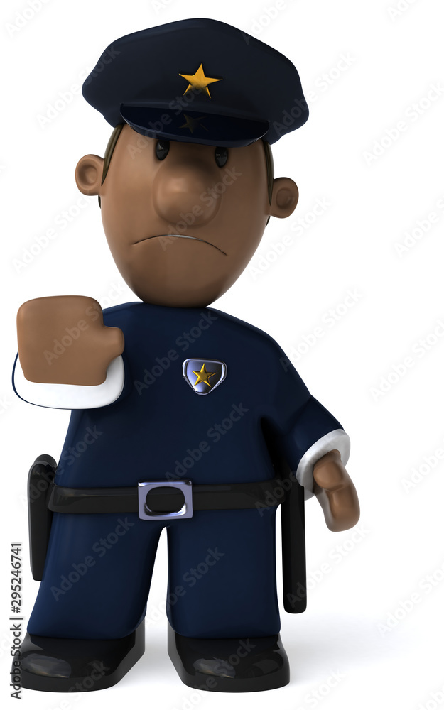 Fun policeman - 3D Illustration Fun policeman - 3D Illustration