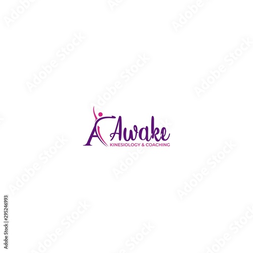 Awake Kinesiology and Coaching Logo Design Vector