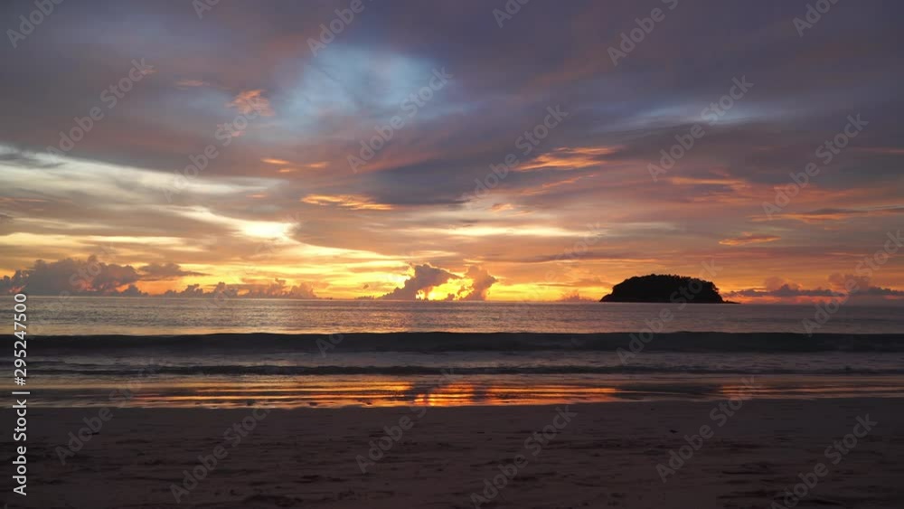 Kata Beach is a beautiful beach with white sand and smooth waves perfect for relaxing and swimming.. There is a unique Pu island close to Kata beach. Kata Beach is a beautiful beach with white sand and smooth waves perfect for relaxing and swimming.. There is a unique Pu island close to Kata beach.