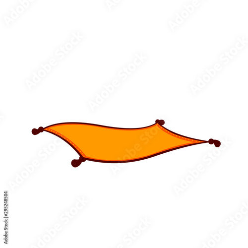 Flying Mat - Cartoon Vector Image