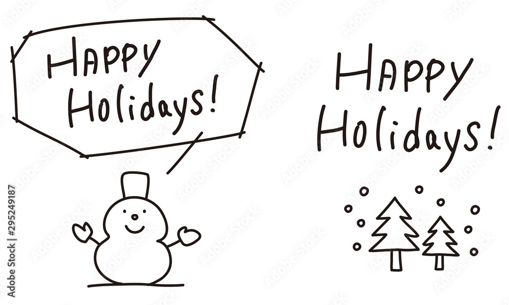 手描きのクリスマスイラスト Stock Vector Adobe Stock
