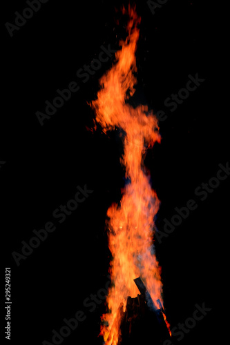 Art of flame on black background.