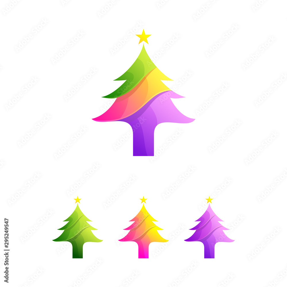 Colorful Natal Tree design vector