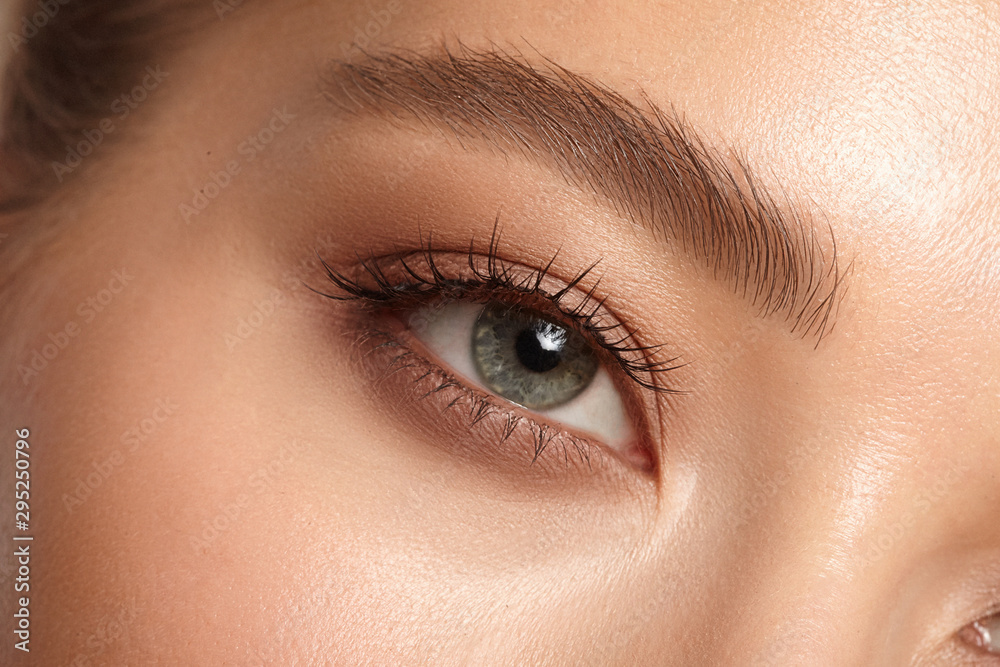 Obraz premium close up macro green eye