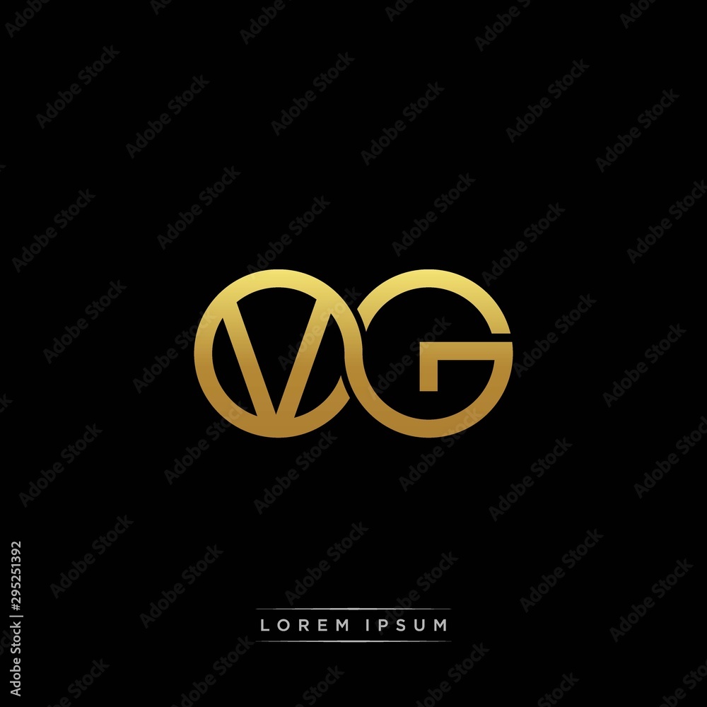 VG initial letter linked circle capital monogram logo modern template silver color version VG initial letter linked circle capital monogram logo modern template silver color version