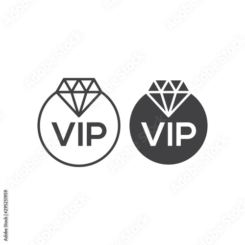 VIP membership. Vector icon template