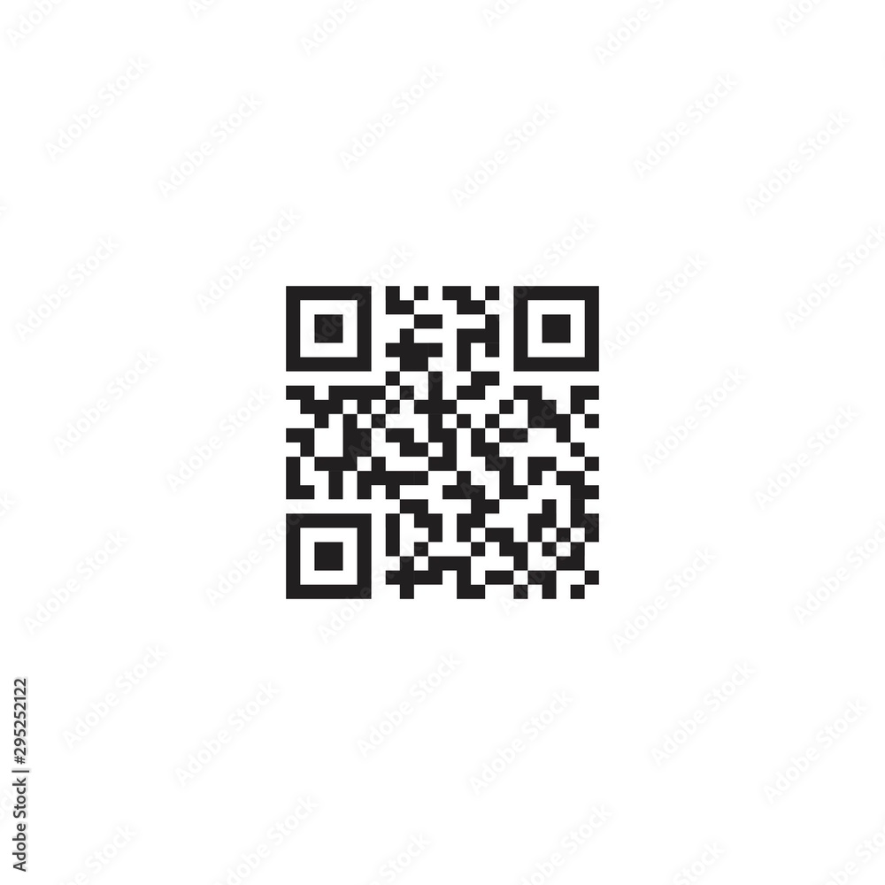 Sample QR code. Vector icon template Sample QR code. Vector icon template