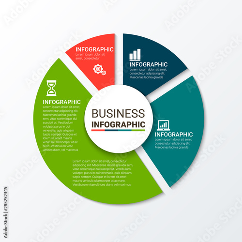 Simple Modern Infographics Template. Vector infographic element. - Vector