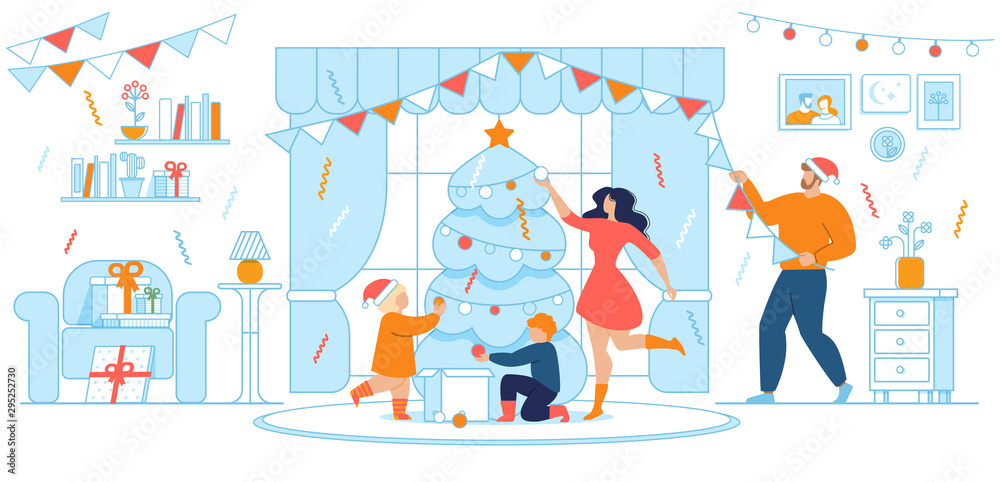 Preparations for Winter Holidays Vector Concept Preparations for Winter Holidays Vector Concept