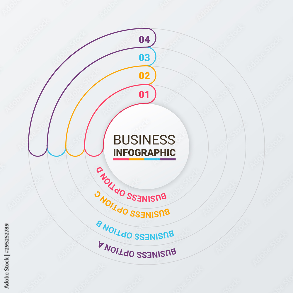 Fototapeta premium Unique Business Infographics options. Vector infographic element. - Vector