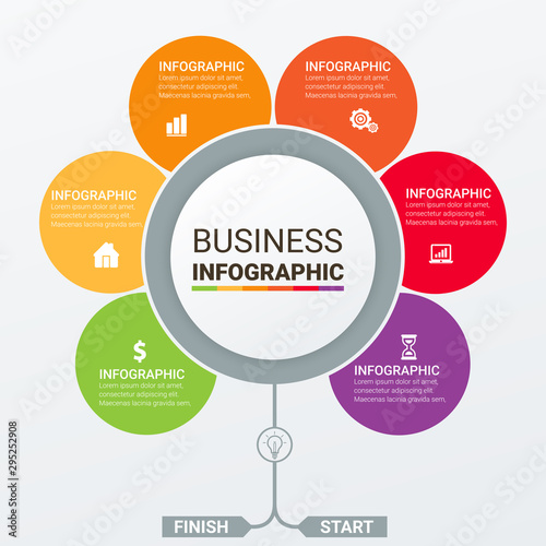 Modern Infographics Template. Vector infographic element. - Vector