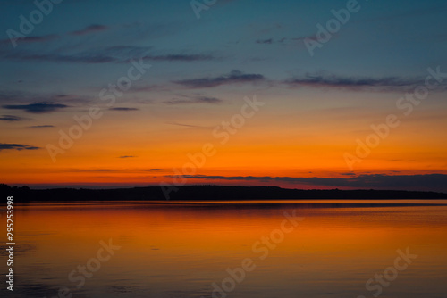 Beautiful sunsetat the lake