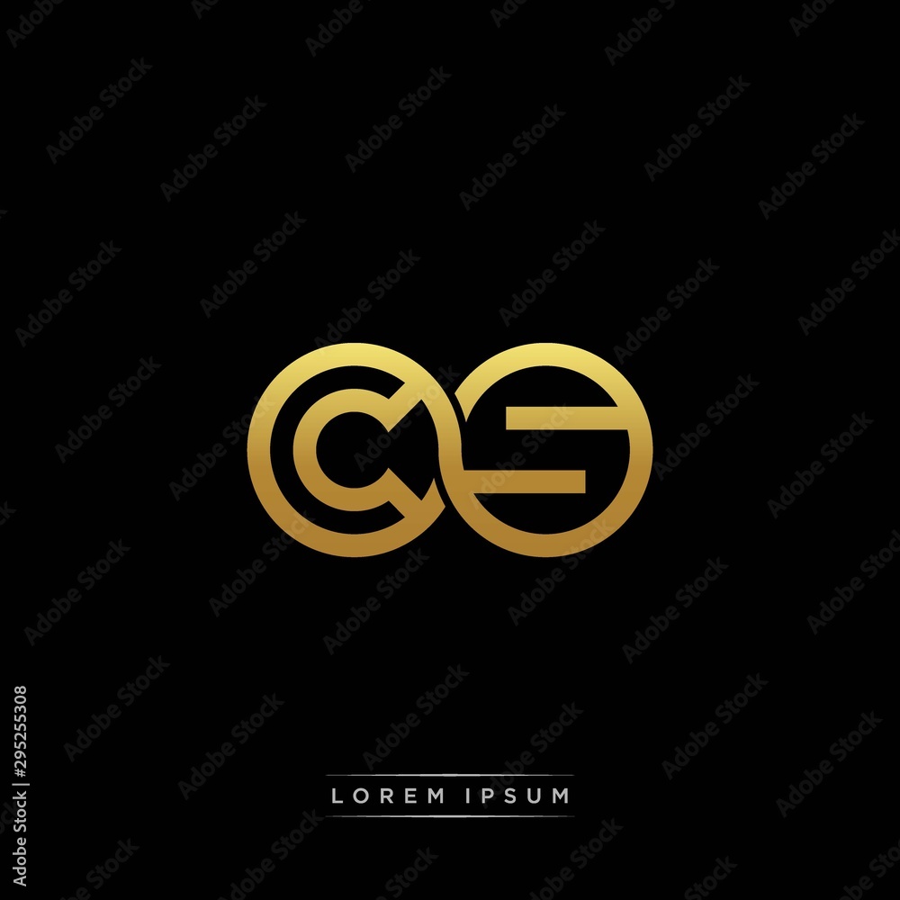 CS initial letter linked circle capital monogram logo modern template silver color version CS initial letter linked circle capital monogram logo modern template silver color version