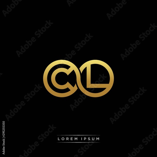 CL initial letter linked circle capital monogram logo modern template silver color version