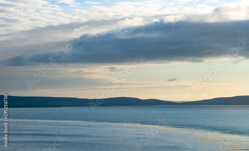 Orkney charming seascape at sunset