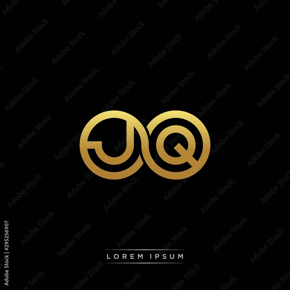 JQ initial letter linked circle capital monogram logo modern template silver color version JQ initial letter linked circle capital monogram logo modern template silver color version