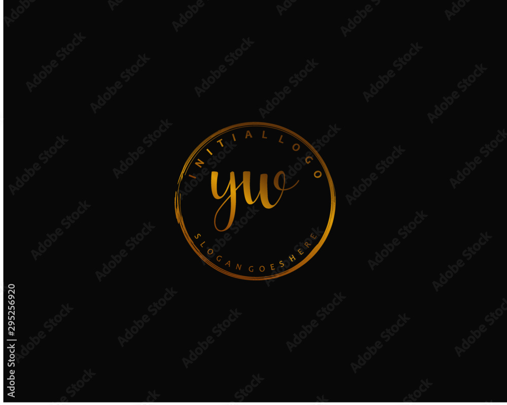 YW Initial handwriting logo vector YW Initial handwriting logo vector