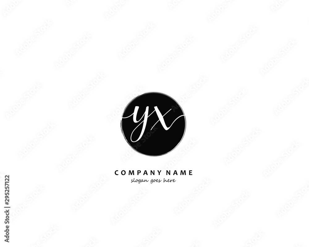 YX Initial handwriting logo vector YX Initial handwriting logo vector