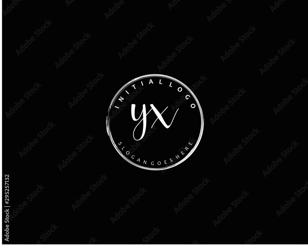 YX Initial handwriting logo vector YX Initial handwriting logo vector