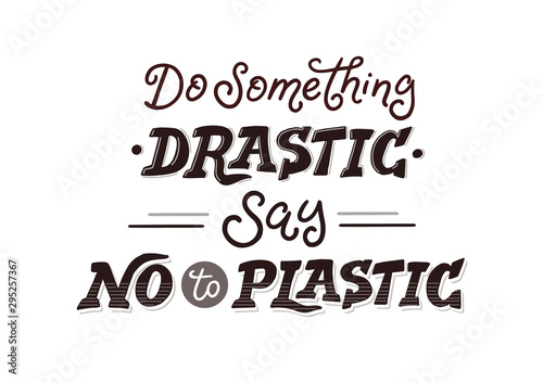 no plastic vector poster