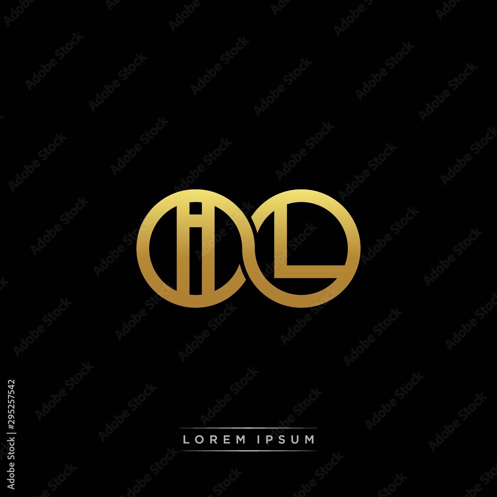 IL initial letter linked circle capital monogram logo modern template silver color version IL initial letter linked circle capital monogram logo modern template silver color version
