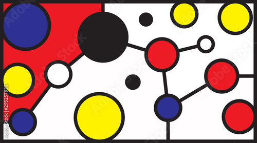 Abstract contemporary art imitation pattern (neoplasticism, Piet Mondrian). Large size background texture.