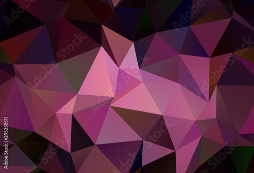 Dark Pink vector gradient triangles template.