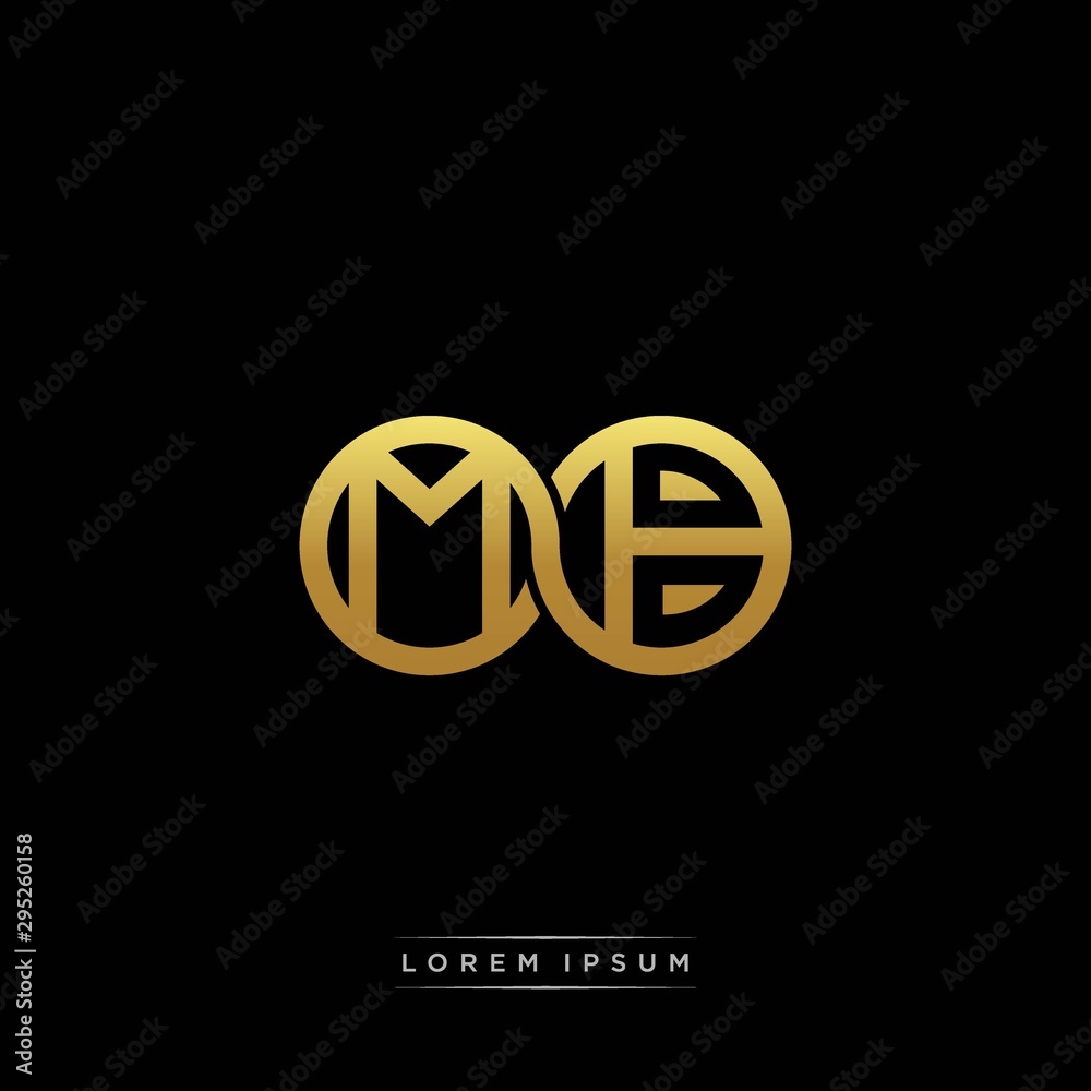 MB initial letter linked circle capital monogram logo modern template silver color version MB initial letter linked circle capital monogram logo modern template silver color version