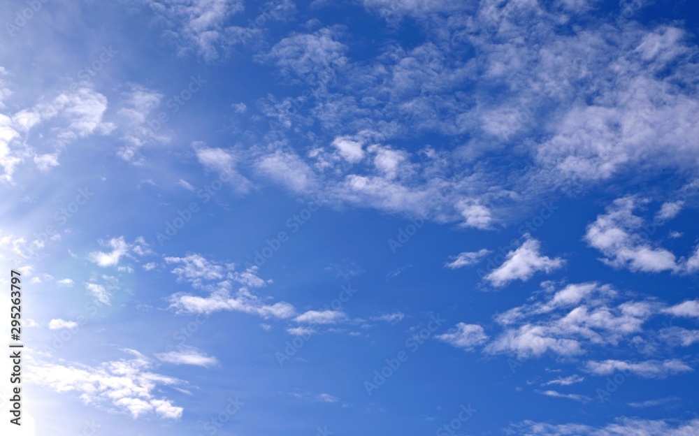 blue sky with white clouds