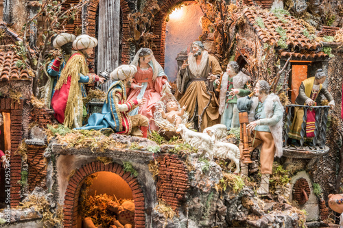 The art of Neapolitan nativity of S. Gregorio Armeno, S. Gregorio Armeno is a small street in the old town of Naples, Italy